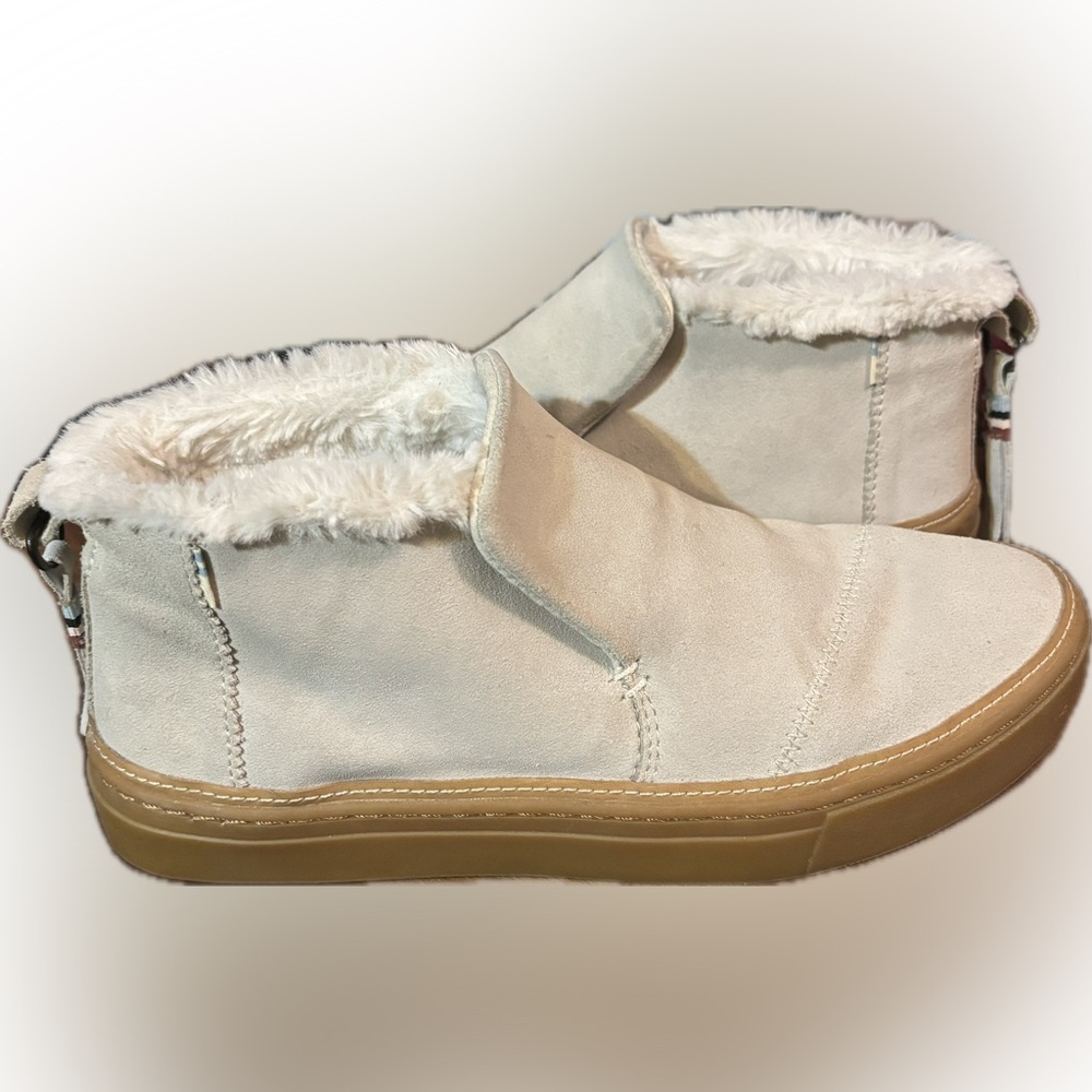 TOMS Women’s Paxton Suede Fur-Lined Short Boots Sneakers Size 8 - Picture 5 of 8